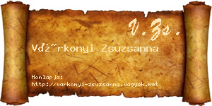 Várkonyi Zsuzsanna névjegykártya